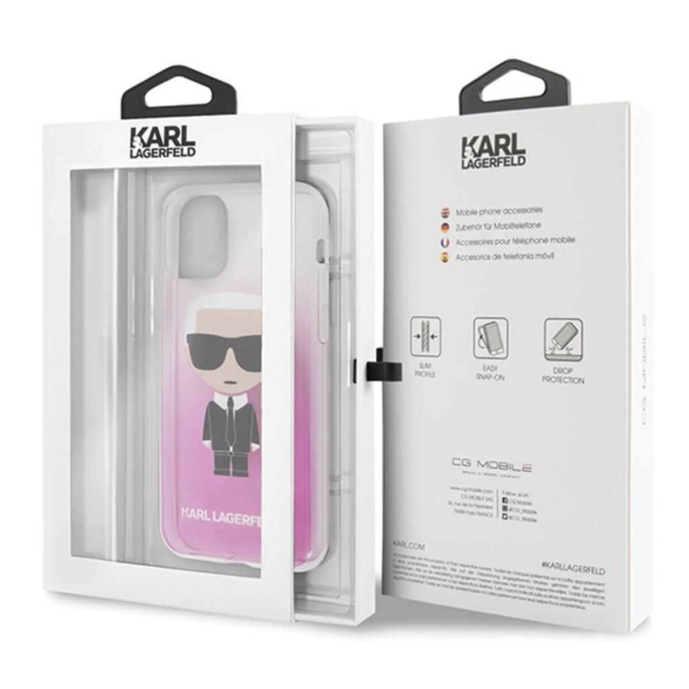 Karl Lagerfeld maska za iPhone 11 Pro KLHCN58TRDFKPI roza hard case Gradient Iconic Karl