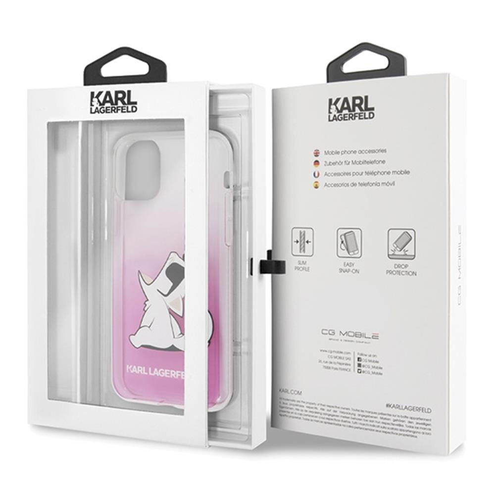 Karl Lagerfeld maska za iPhone 11 Pro KLHCN58CFNRCPI roza hard case Choupette Fun