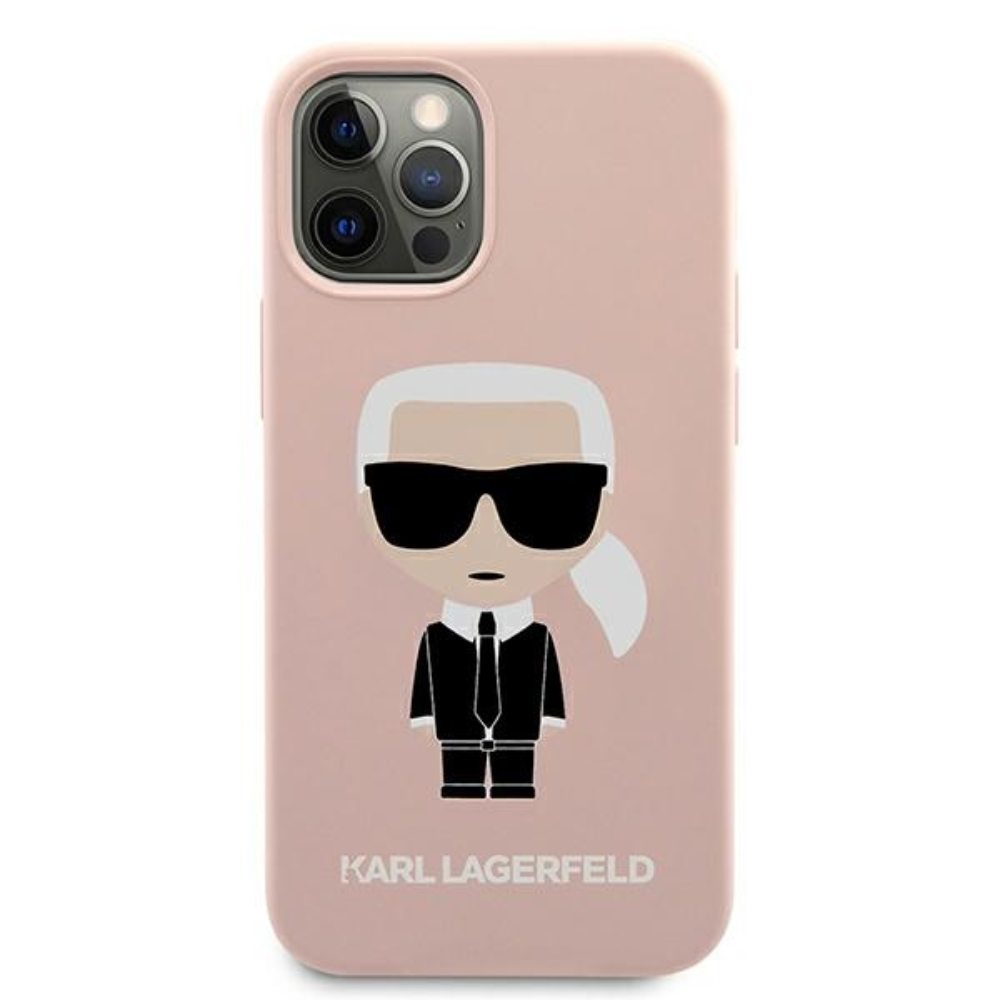Karl Lagerfeld maska za iPhone 12 Pro Max 6,7" KLHCP12LSLFKPI light roza hard case Silicone Iconic