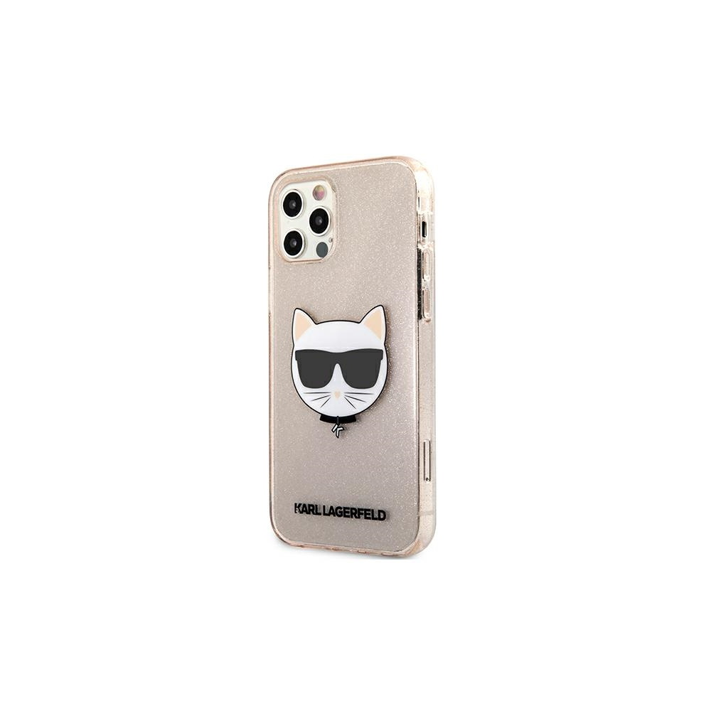 Karl Lagerfeld maska za iPhone 12 / 12 Pro 6,1" KLHCP12MCHTUGLGO zlatnahard case Glitter Choupette