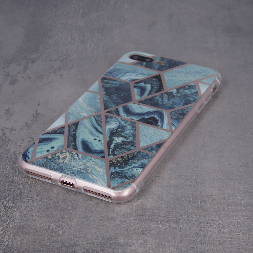 Geometric Marmur maska za iPhone 13 6,1" tamno plava