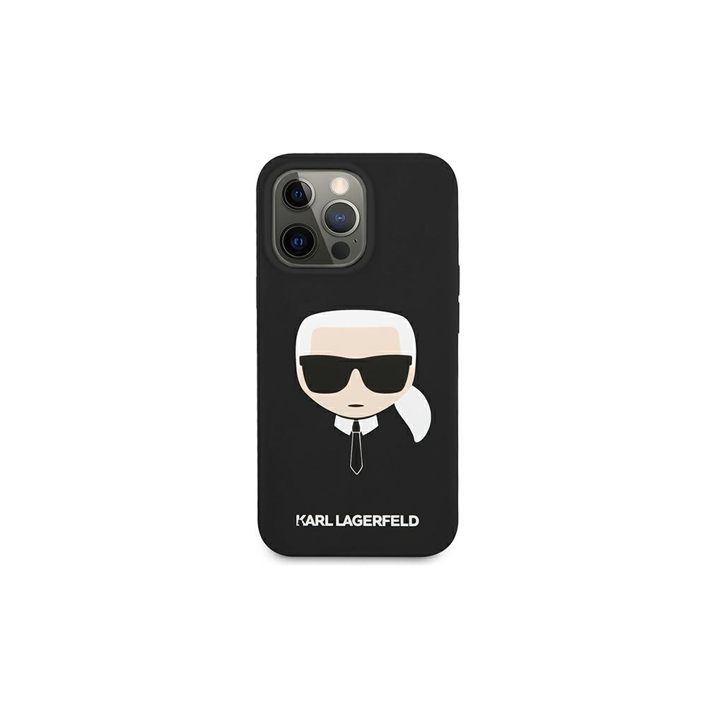 Karl Lagerfeld maska za iPhone 13 6,1" KLHCP13MSLKHBK crna hard case Silicone Karl`s Head