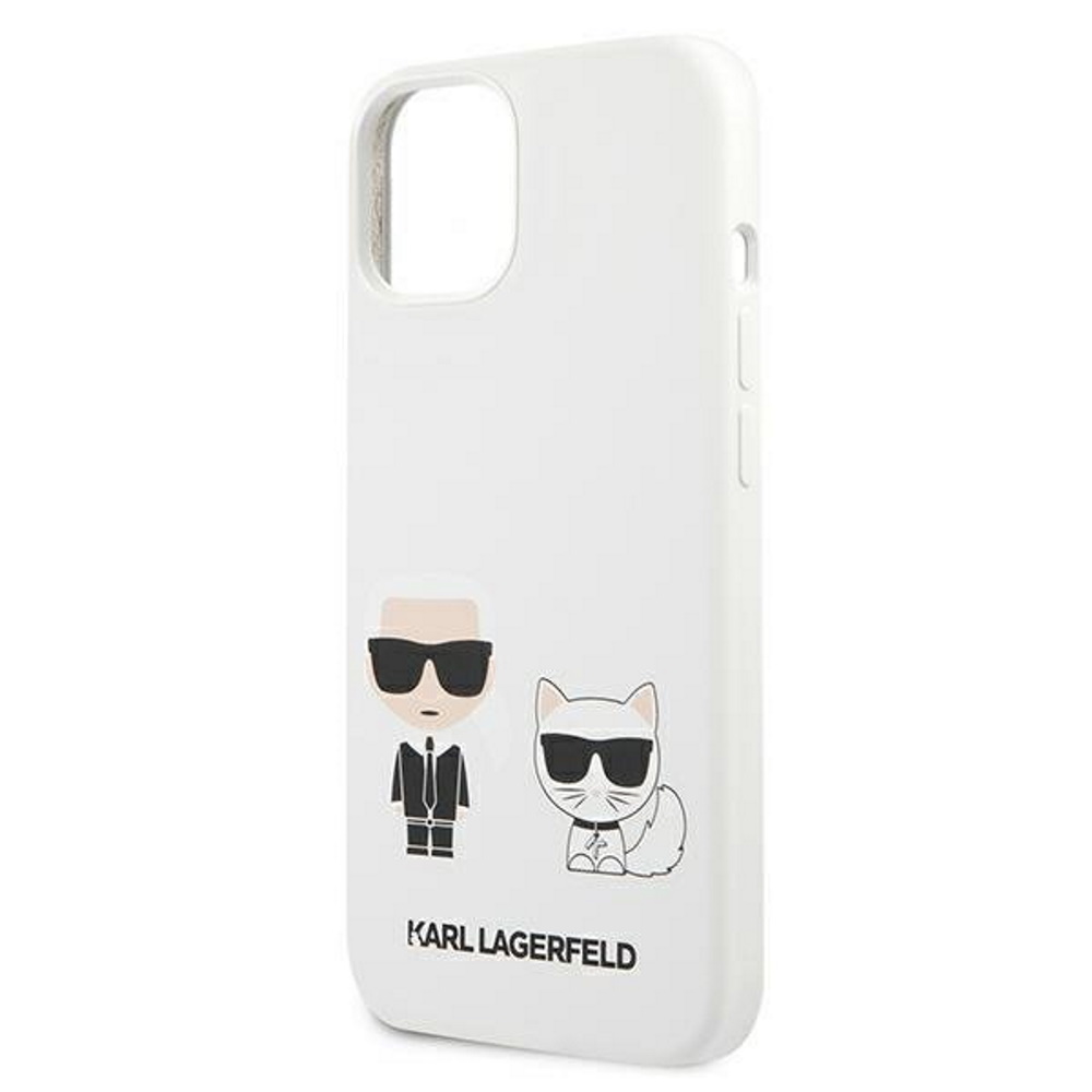 Karl Lagerfeld for iPhone 13 Mini 5,4'' KLHCP13SSSKCW white hard case Silicone Karl & Choupette