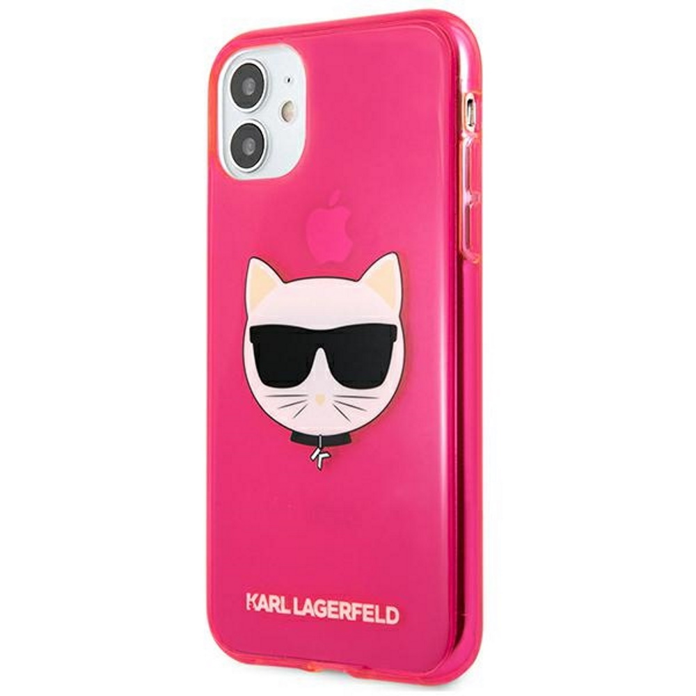 Karl Lagerfeld for iPhone 13 Pro / 13 6,1'' KLHCP13LCHTRP roza hard case Glitter Choupette Fluoo