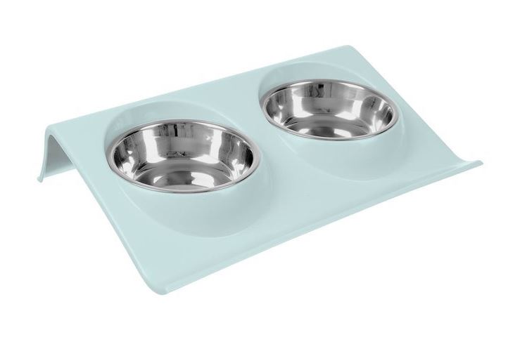 Dvostruka zdjelica od nehrđajućeg čelika za hranjenje za pse i mačke