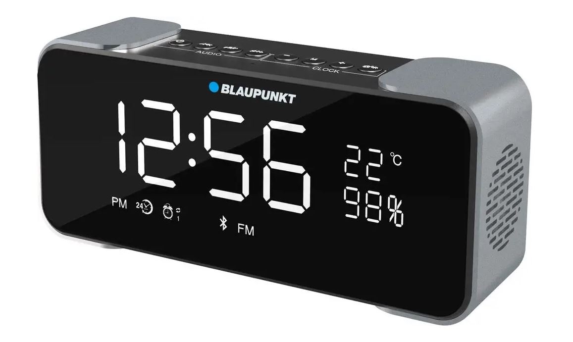 Blaupunkt Bluetooth zvučnik BT16CLOCK alarm + radio crna