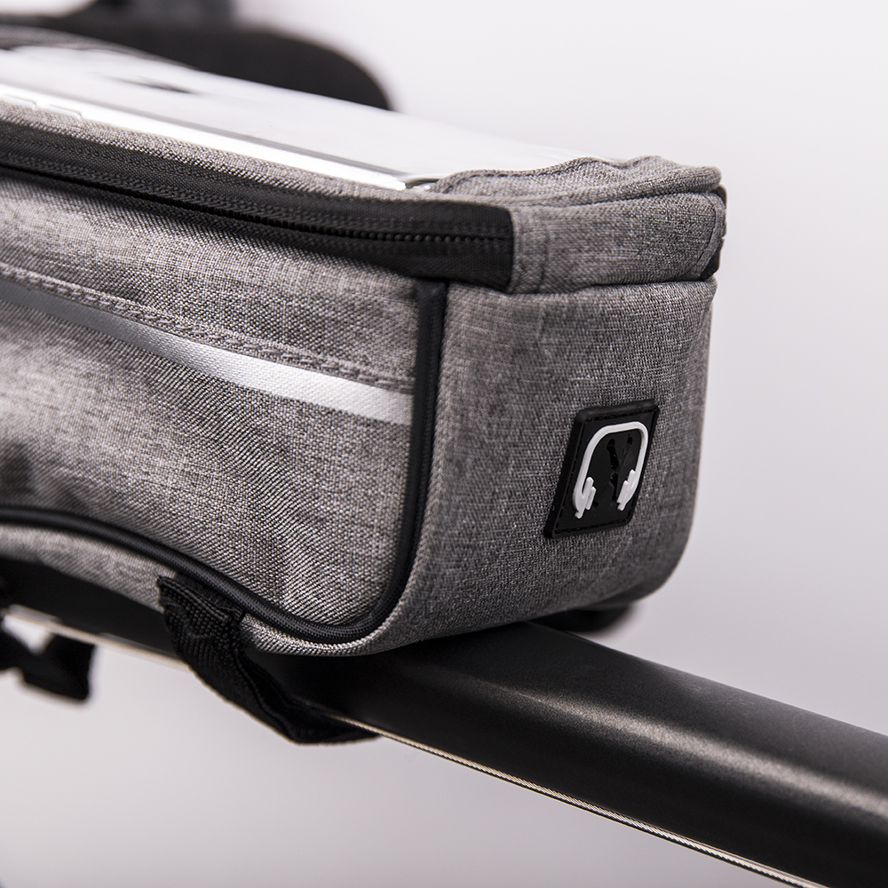 Vodootporna torbica za pametni telefon za bicikl siva