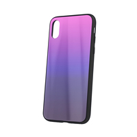 Aurora Glass maska za iPhone 7 / 8 / SE 2020 roza-crna