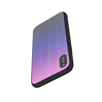 Aurora Glass maska za iPhone 7 / 8 / SE 2020 roza-crna