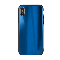 Aurora Glass maska za iPhone X / XS tamno plava Aurora Glass maska za iPhone X / XS tamno plava