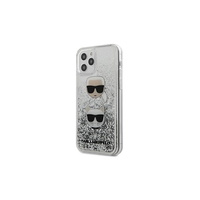 Karl Lagerfeld maska za iPhone 12 Pro Max 6,7" KLHCP12LKCGLSL srebrna hard case Liquid Glitter Karl & Choupette