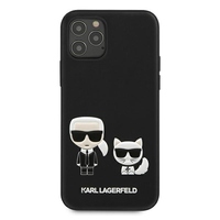 Karl Lagerfeld maska za iPhone 12 Mini 5,4" KLHCP12SPCUSKCBK crna hard case Iconic Karl & Choupette