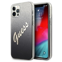 Guess maska za iPhone 12 Pro Max 6,7" GUHCP12LPCUGLSBK crna hard case Glitter Gradient Script Guess maska za iPhone 12 Pro Max 6,7" GUHCP12LPCUGLSBK crna hard case Glitter Gradient Script