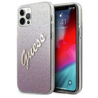 Guess maska za iPhone 12 Pro Max 6,7" GUHCP12LPCUGLSPI roza hard case Glitter Gradient Script Guess maska za iPhone 12 Pro Max 6,7" GUHCP12LPCUGLSPI roza hard case Glitter Gradient Script