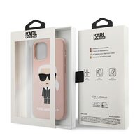 Karl Lagerfeld maska za iPhone 12 Pro Max 6,7" KLHCP12LSLFKPI light roza hard case Silicone Iconic