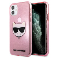 Karl Lagerfeld maska za iPhone 11 KLHCN61CHTUGLP roza hard case Glitter Choupette