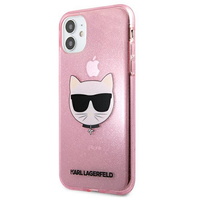 Karl Lagerfeld maska za iPhone 12 Pro Max 6,7" KLHCP12LCHTUGLP roza hard case Glitter Choupette