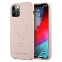 Karl Lagerfeld maska za iPhone 12 Pro Max 6,7" KLHCP12LSILTTPI roza hard case Silicone Iconic Outline Karl Lagerfeld maska za iPhone 12 Pro Max 6,7" KLHCP12LSILTTPI roza hard case Silicone Iconic Outline