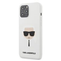 Karl Lagerfeld maska za iPhone 12 / 12 Pro 6,1" KLHCP12MSLKHWH white hard case Silicone Karl's Head Karl Lagerfeld maska za iPhone 12 / 12 Pro 6,1" KLHCP12MSLKHWH white hard case Silicone Karl's Head
