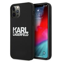 Karl Lagerfeld maska za iPhone 12 Mini 5,4" KLHCP12SSLKLRBK crna hard case Silicone Stack Logo Karl Lagerfeld maska za iPhone 12 Mini 5,4" KLHCP12SSLKLRBK crna hard case Silicone Stack Logo