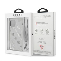 Guess maska za iPhone 12 Pro Max 6,7" GUHCP12LKSPESI srebrna hard case Peony Chain Collection