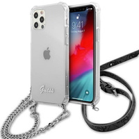 Guess maska za iPhone 12 / 12 Pro 6,1" GUHCP12MKC4GSSI prozirna hard case 4G srebrna Chain Guess maska za iPhone 12 / 12 Pro 6,1" GUHCP12MKC4GSSI prozirna hard case 4G srebrna Chain