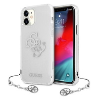 Guess maska za iPhone 12 / 12 Pro 6,1" GUHCP12MKS4GSI prozirna hard case 4G srebrna Charms Collection Guess maska za iPhone 12 / 12 Pro 6,1" GUHCP12MKS4GSI prozirna hard case 4G srebrna Charms Collection
