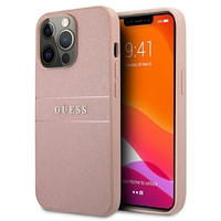 Guess maska za iPhone 13 Mini 5,4" GUHCP13SPSASBPI roza hard case Saffiano Stripe Guess maska za iPhone 13 Mini 5,4" GUHCP13SPSASBPI roza hard case Saffiano Stripe