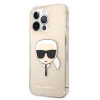 Karl Lagerfeld maska za iPhone 13 Mini 5,4" KLHCP13SKHTUGLGO zlatnahard case Glitter Karl`s Head