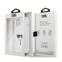 Karl Lagerfeld for iPhone 13 Pro / 13 6,1'' KLHCP13LKHTUGLS srebrna hard case Glitter Karl`s Head