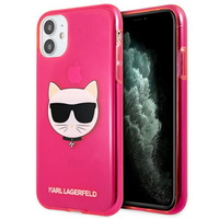 Karl Lagerfeld for iPhone 13 Pro Max 6,7'' KLHCP13XCHTRP roza hard case Glitter Choupette Fluo