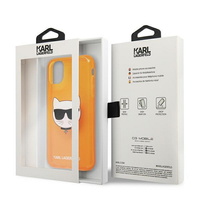Karl Lagerfeld for iPhone 13 6,1'' KLHCP13MCHTRO orange hard case Glitter Choupette Fluo