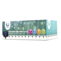 Solarni vijenac 5,5m + 10 LED žarulja sa žarnom niti E12 G40 IP44 Solarni vijenac 5,5m + 10 LED žarulja sa žarnom niti E12 G40 IP44
