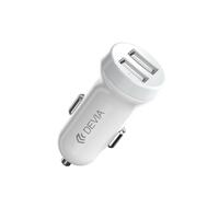 Devia Smart punjač za auto 2x USB 3.1A bijeli + Lightning kabel